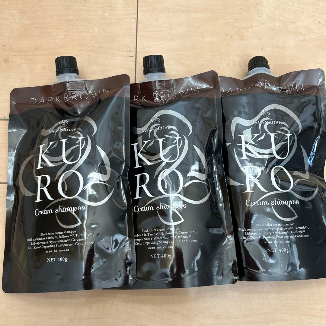 バランローズ　クロクリームシャンプー　ダークブラウン3個セット