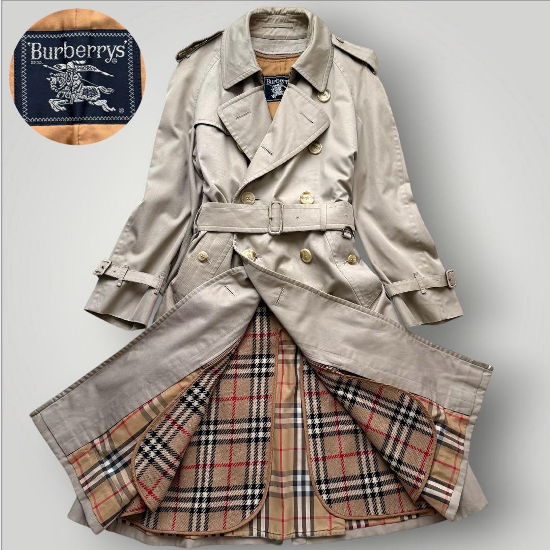 美品☆BURBERRY バーバリー ステンカラーコート ライナー付 ノバチェック