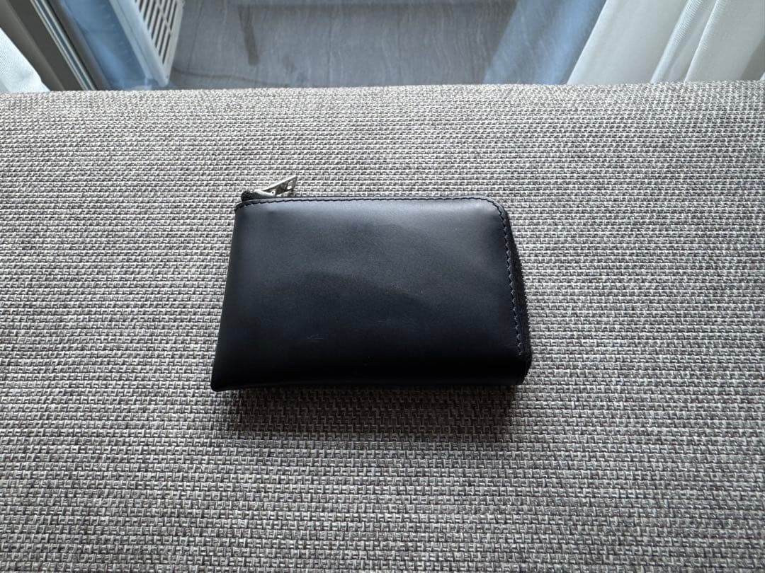 aeta L-SHAPED WALLET S ブラック スムースレザー