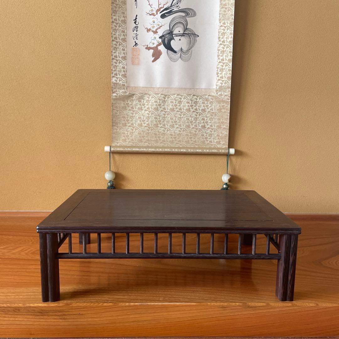 【唐木】鉄刀木（たがやさん)[高級] 花台 盆栽台 飾り台 天然木 ビンテージ品