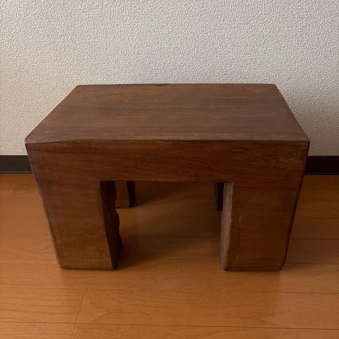 木製スツール　イス　テーブル　ディスプレイ　アンティーク　骨董