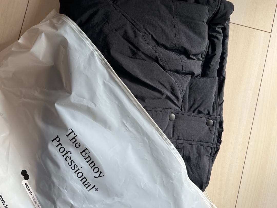 新品Ennoy Padded Nylon Bench Coat ブラック