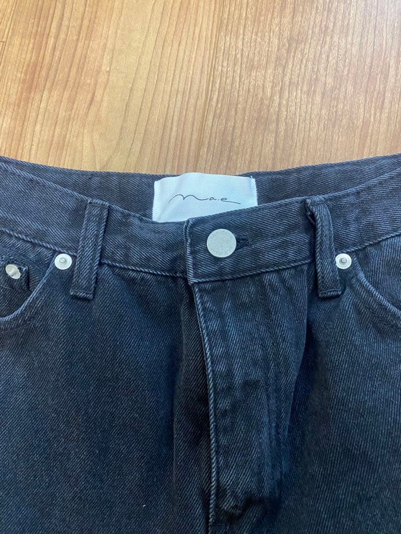 na.e Wide Loose Jeans_Black Lサイズ ロング丈