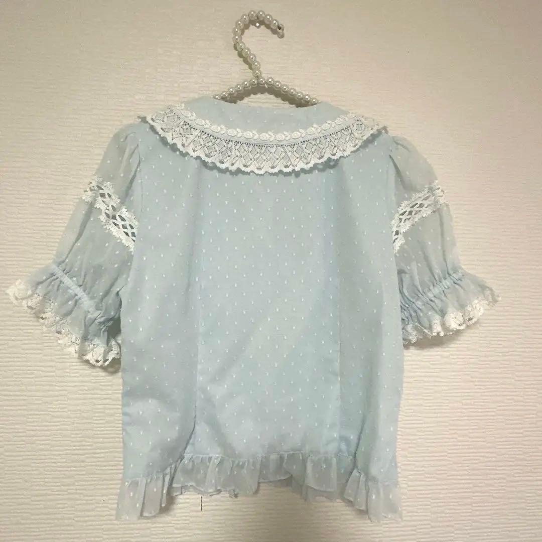 【BABY】スノードットブラウス サックス