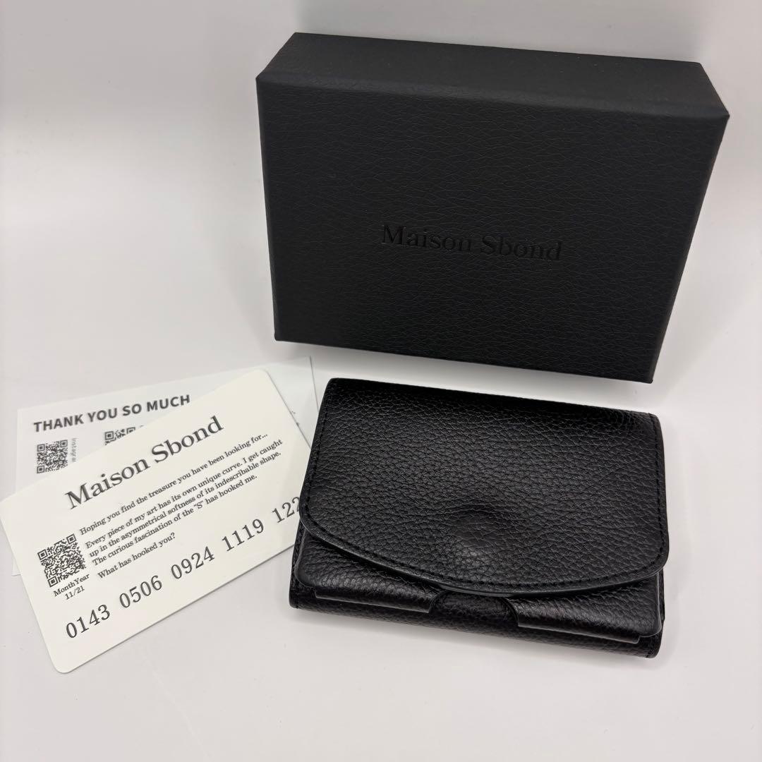 美品/付属品　maison sbond 財布　ブラック　amy black