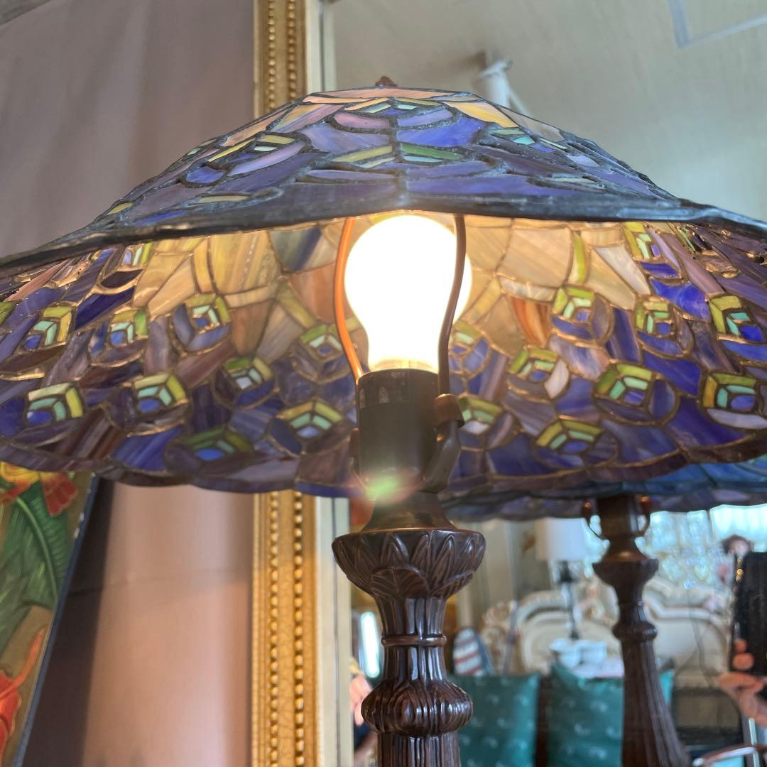最終価格・アンティーク・ステンドグラス ランプ