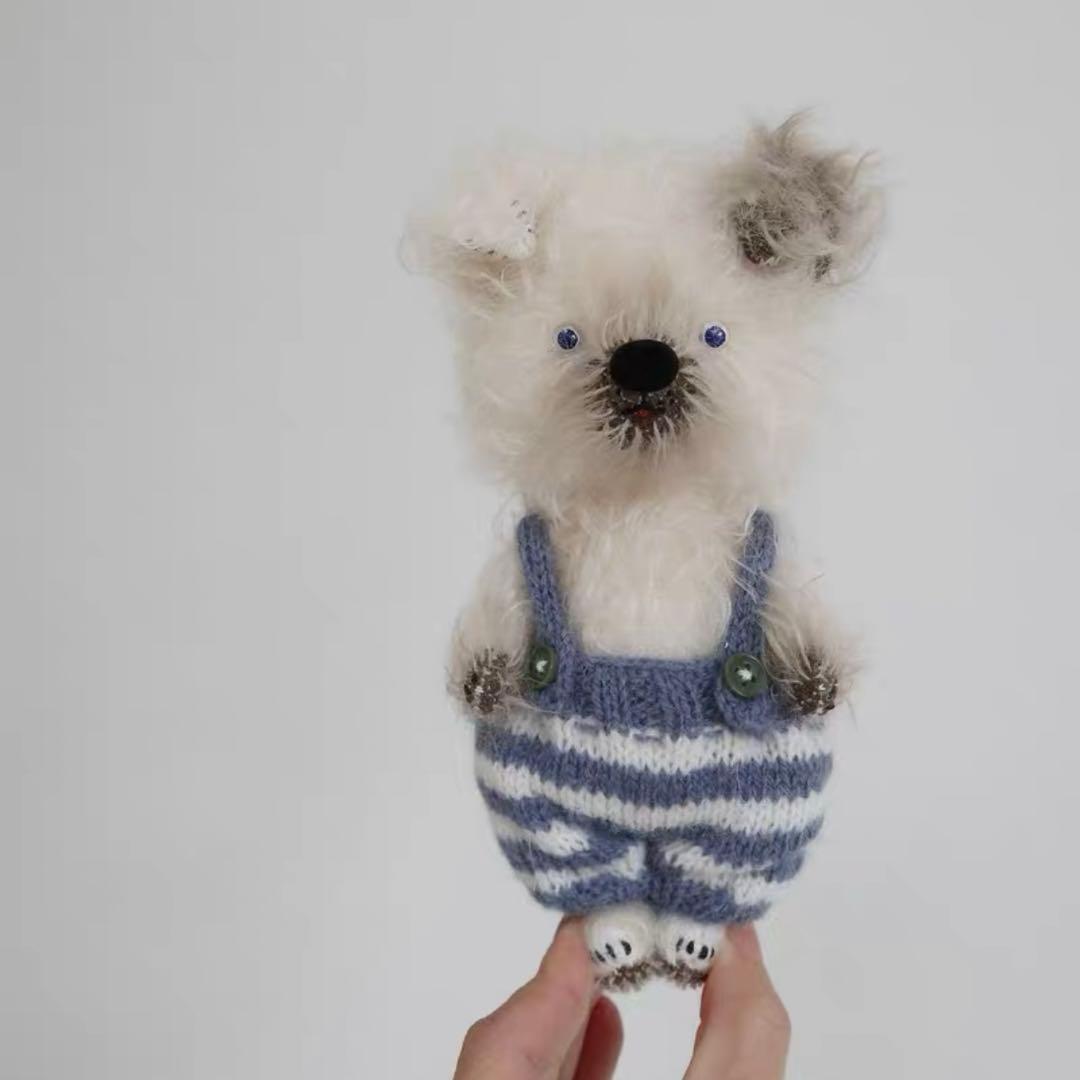 垂れ耳ワンワン アーティストベア 海外作家様 ハンドメイド ぬいぐるみ 仔犬