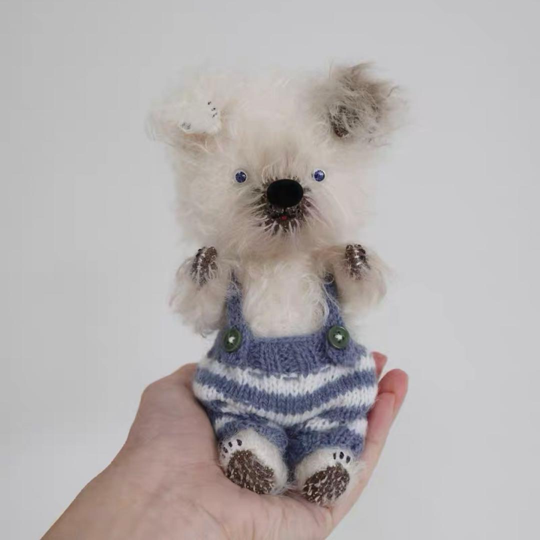 垂れ耳ワンワン アーティストベア 海外作家様 ハンドメイド ぬいぐるみ 仔犬
