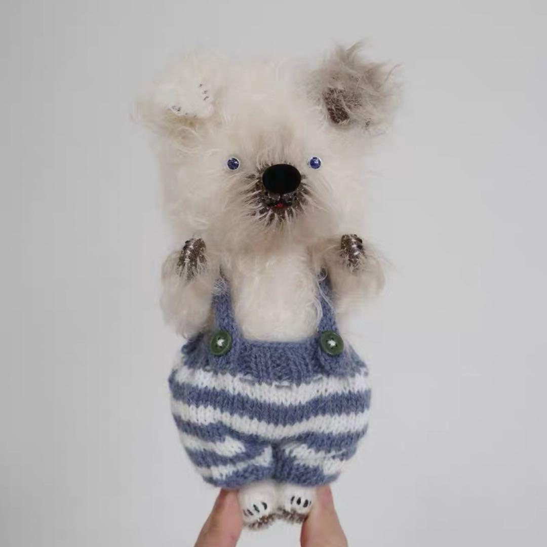 垂れ耳ワンワン アーティストベア 海外作家様 ハンドメイド ぬいぐるみ 仔犬
