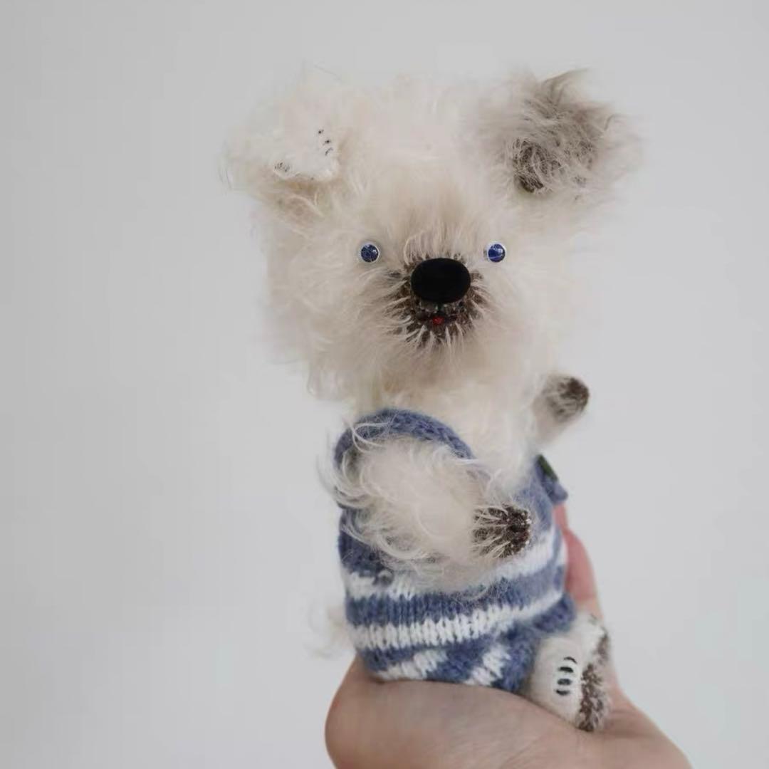 垂れ耳ワンワン アーティストベア 海外作家様 ハンドメイド ぬいぐるみ 仔犬