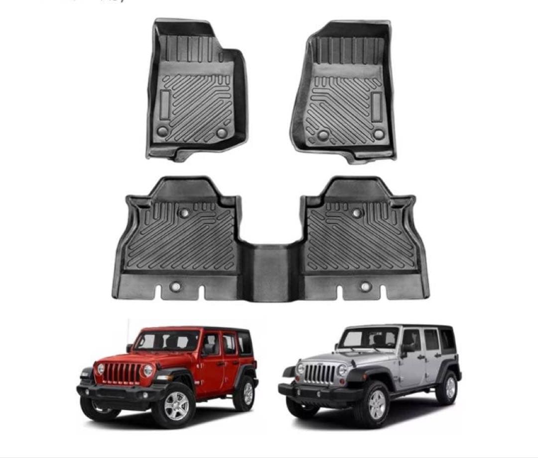 ジープラングラー JKJL 2007-2025用3Dフロアマット カーマット