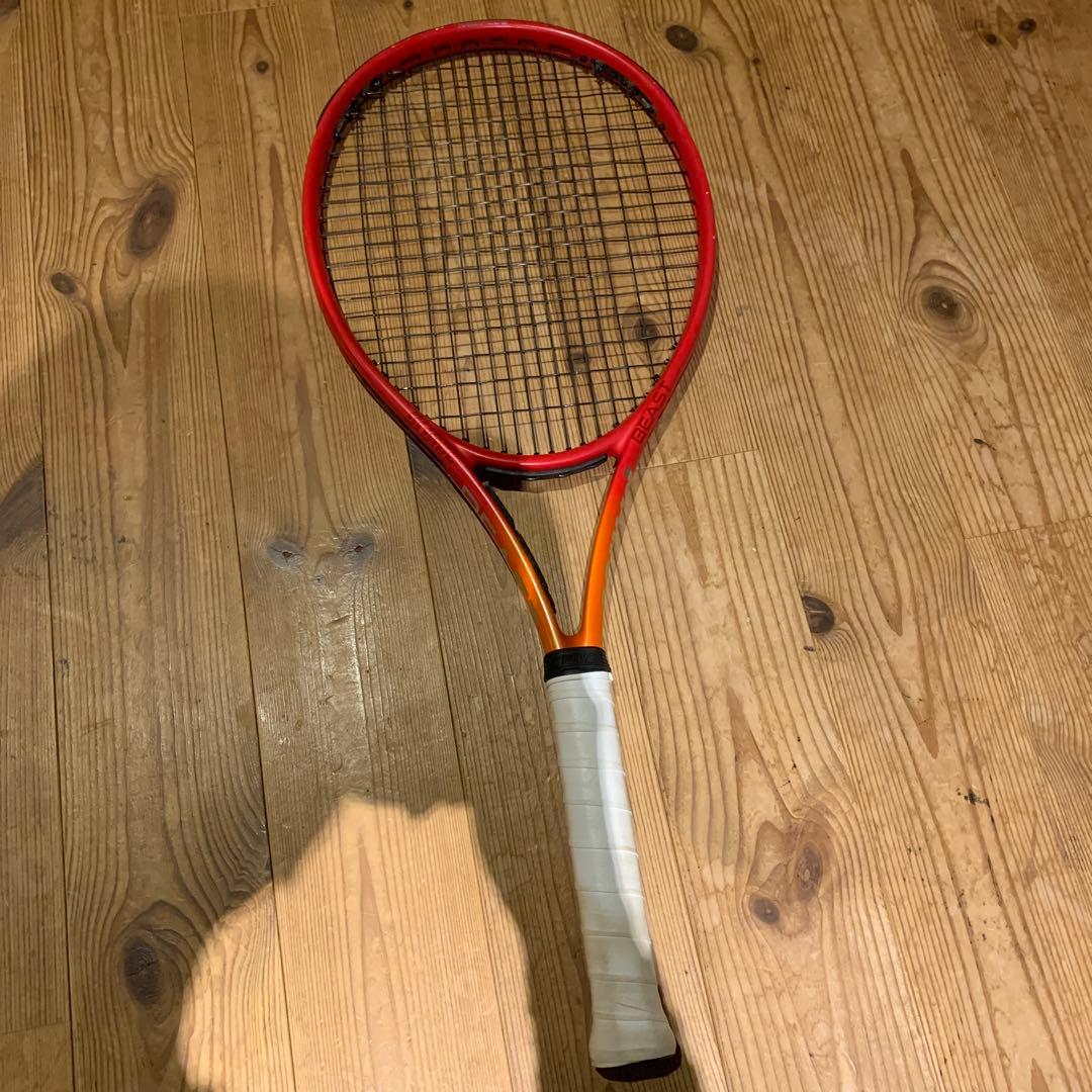 現行型　prince BEAST O3 100 G2テニスラケット 赤オレンジ
