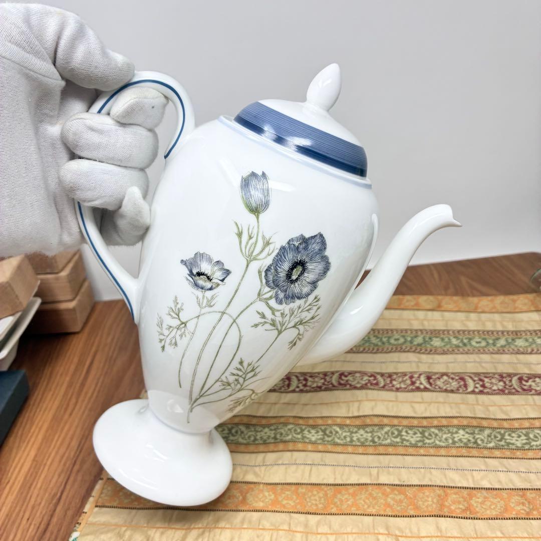 極美品 ウェッジウッド グレンミスト スージークーパーコーヒーティーポット 黒壺