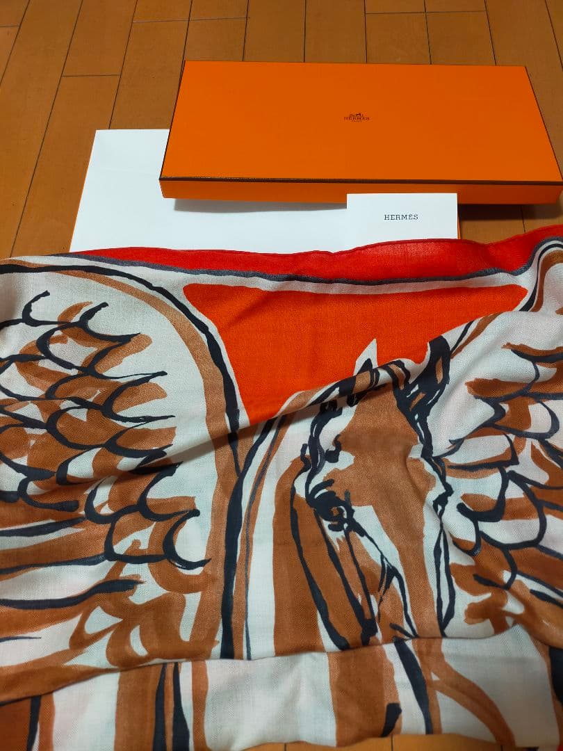 エルメス カレジェアン カシシル レア ペガサス　オレンジ鈴木保奈美さん着用