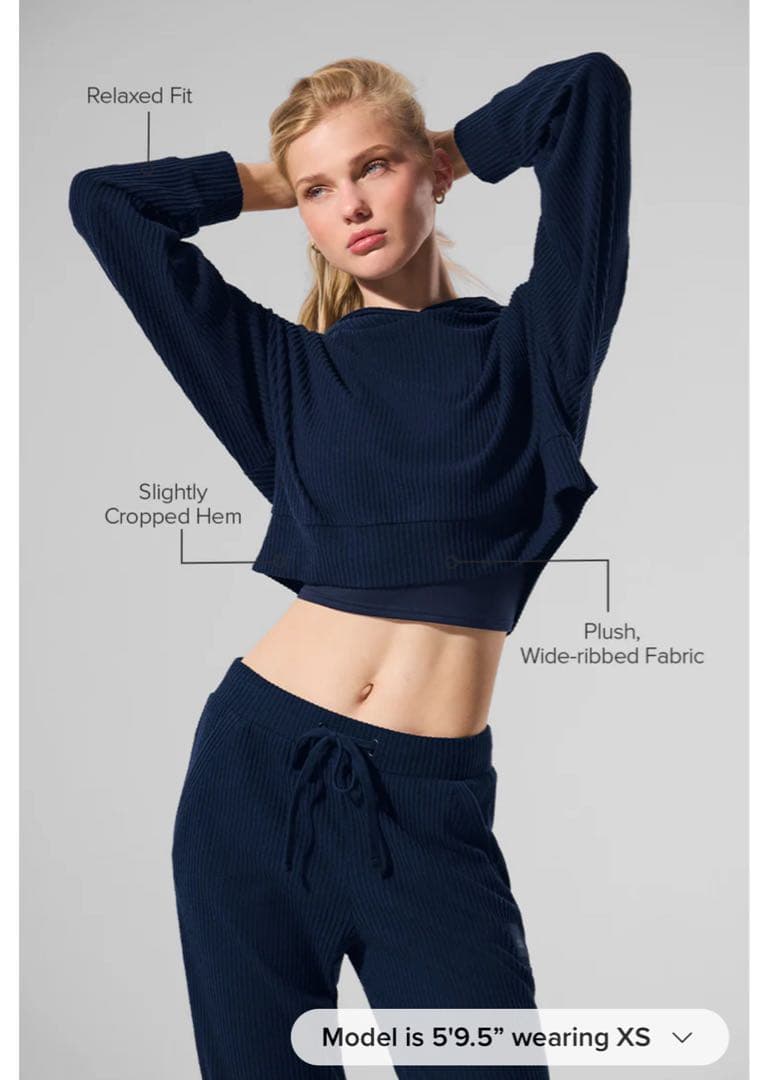 alo yoga muse hoodie xs アロ ミューズ フーディー