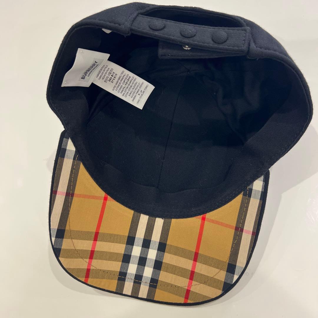 【新品・未使用】BURBERRY ブラックベースボールキャップ M