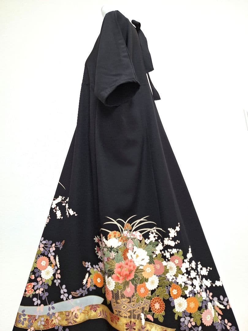 着物リメイクワンピース3695