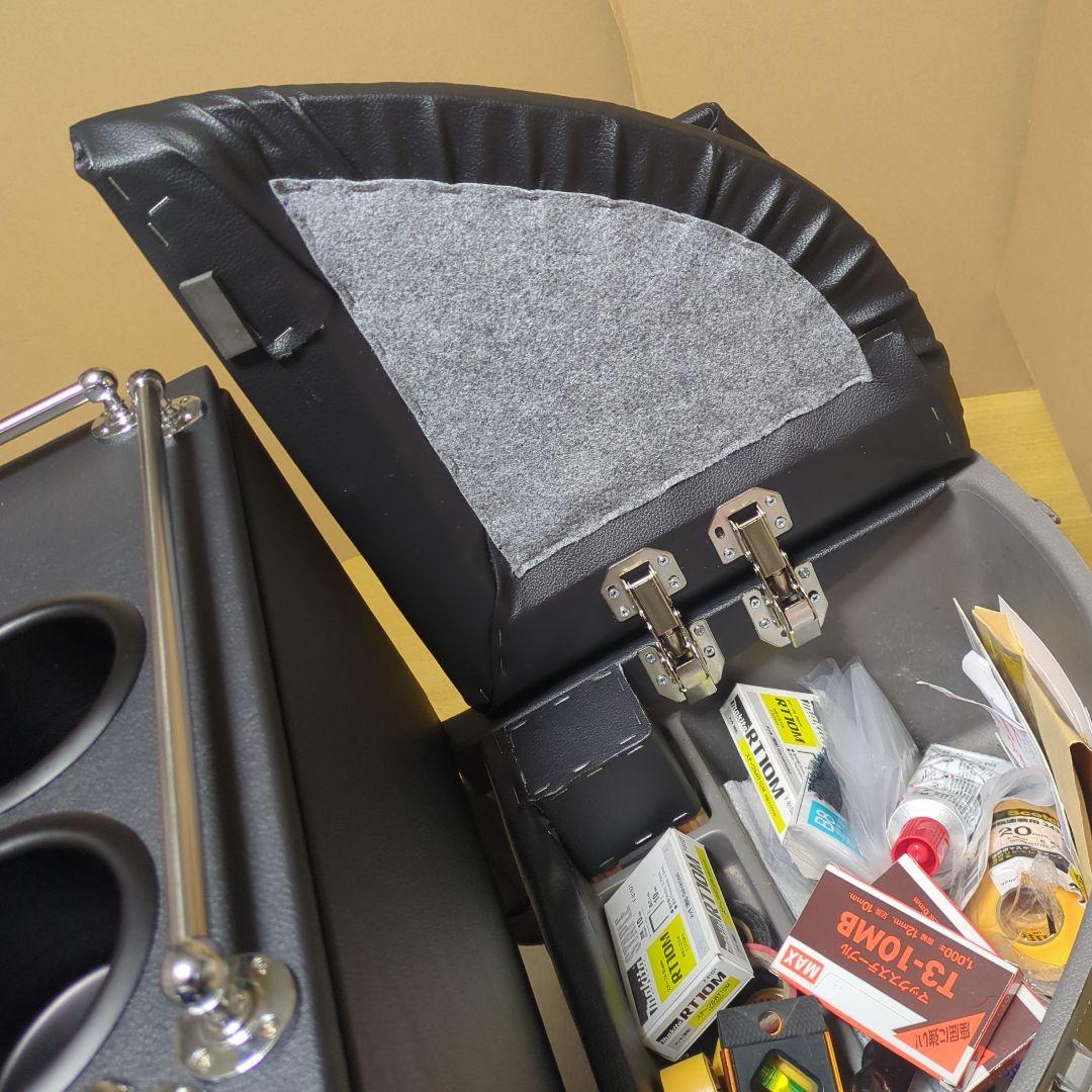 【ヤマ】コンソールBOX棚2点セット【ブラックレザー】