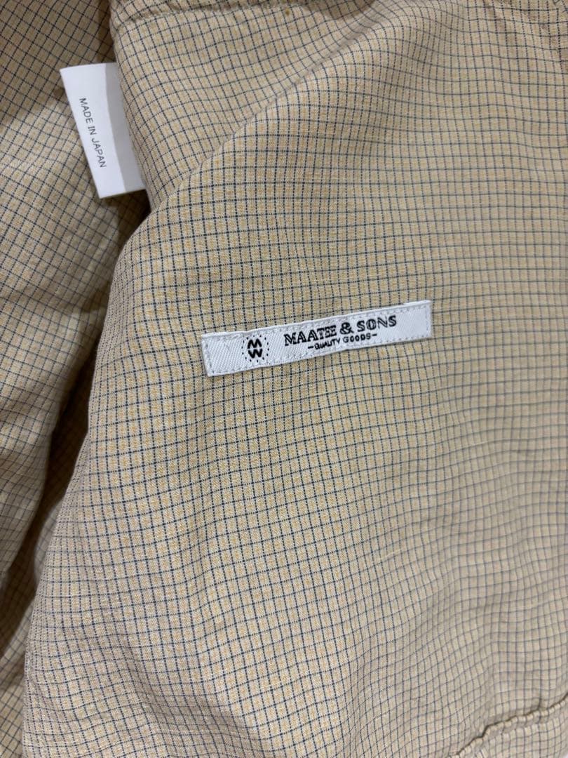 MAATE & SONS チェック柄長袖シャツ