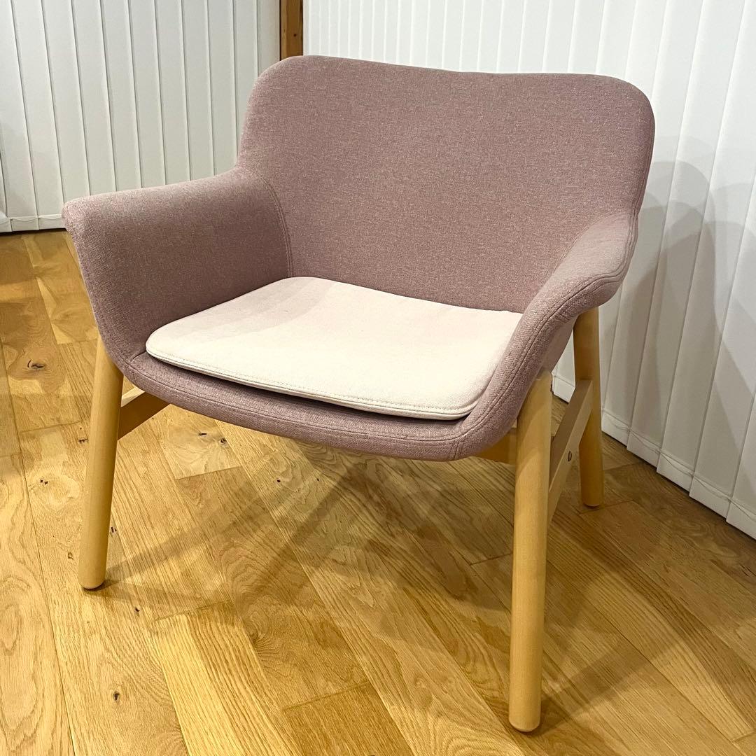 IKEA イケア VEDBO ヴェードボー ソファ チェア ライトブラウンピンク