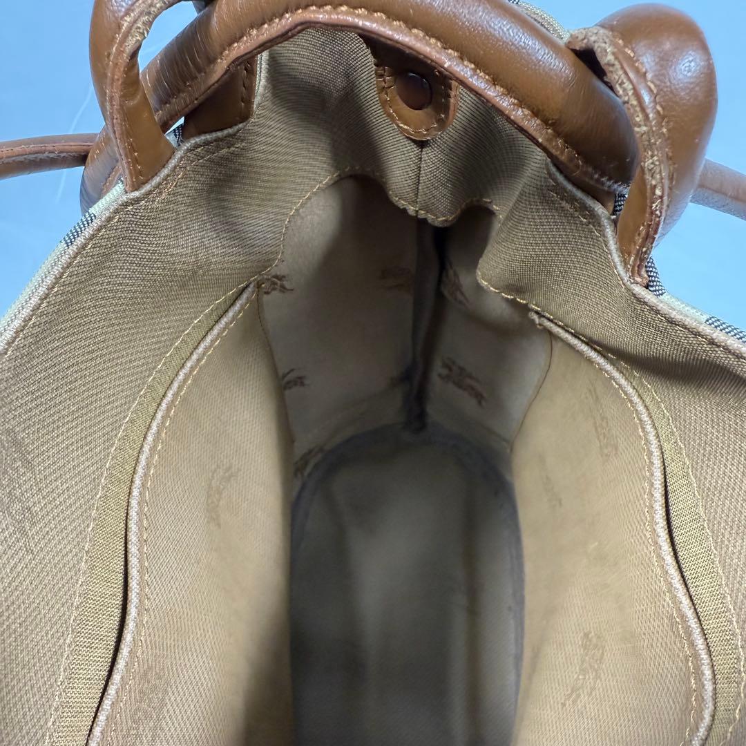 【美品】バーバリー　シャドーホース　ノバチェック　ワンショルダー　月桂冠　レザー