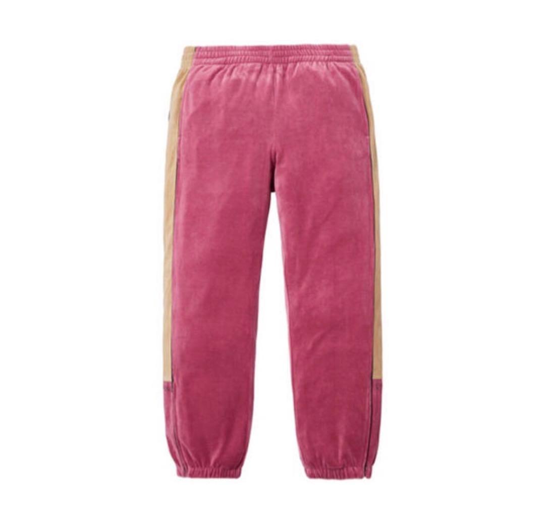 込 最安 M ピンク supreme velour track pant