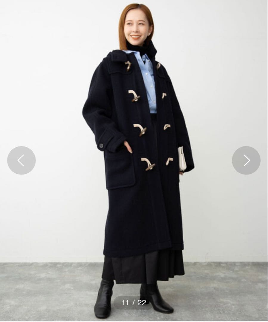 SLOBE IENA/リニアーダッフルコート/NAVY