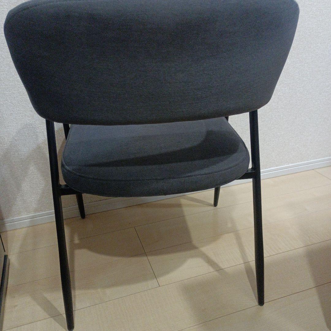 ニトリ　肘付きダイニングチェア(イジー2 GY)　2脚セット