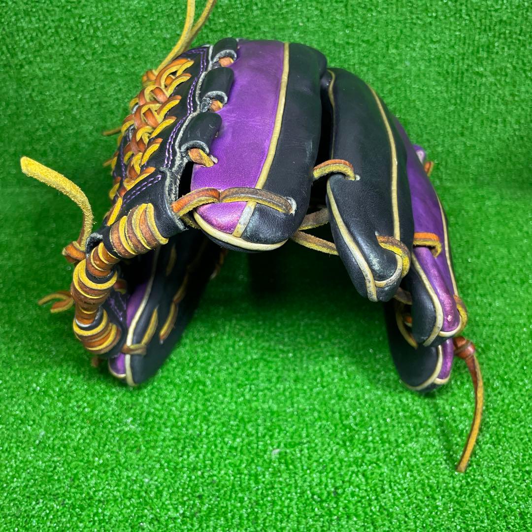 ウィルソン D-MAX 軟式用 内野手用 大人用 グローブ パープル 紫