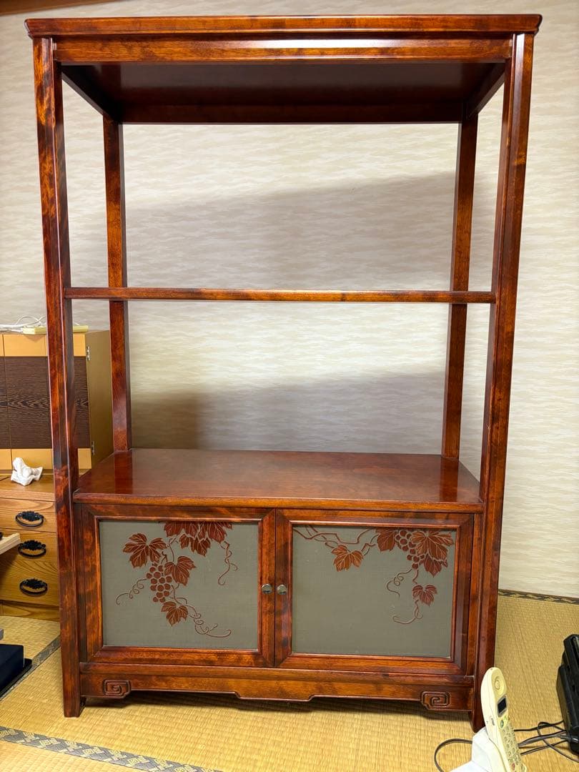 最高級 森繁家具 モリシゲ うるし塗装　 MORISHIGE 飾り棚