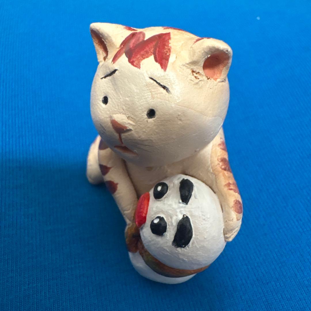 １点もの　もりわじんさんサイン入り！招き猫　猫の置物