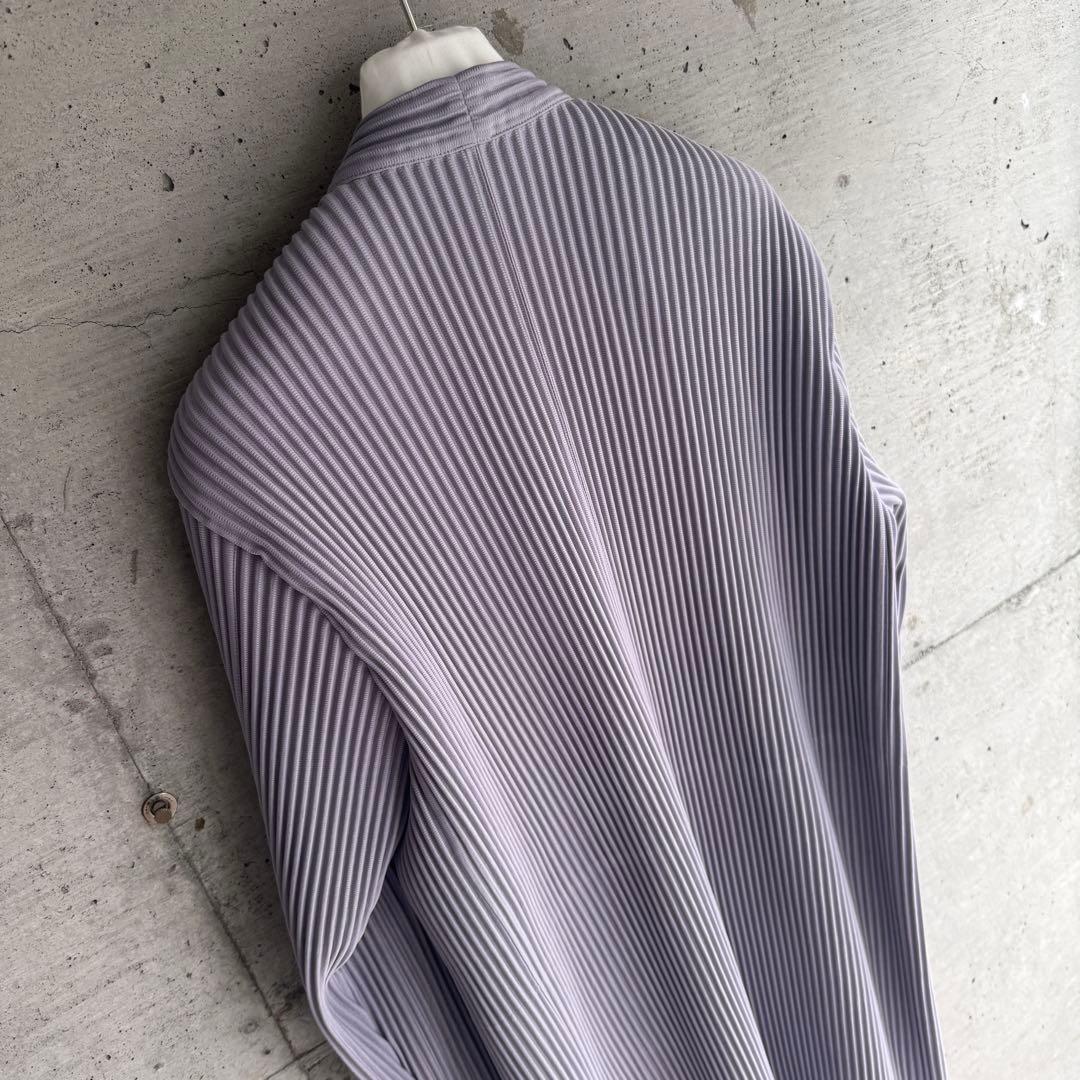 新品 HOMME PLISSE プリーツ テーラード 燕尾 ロングコート 3