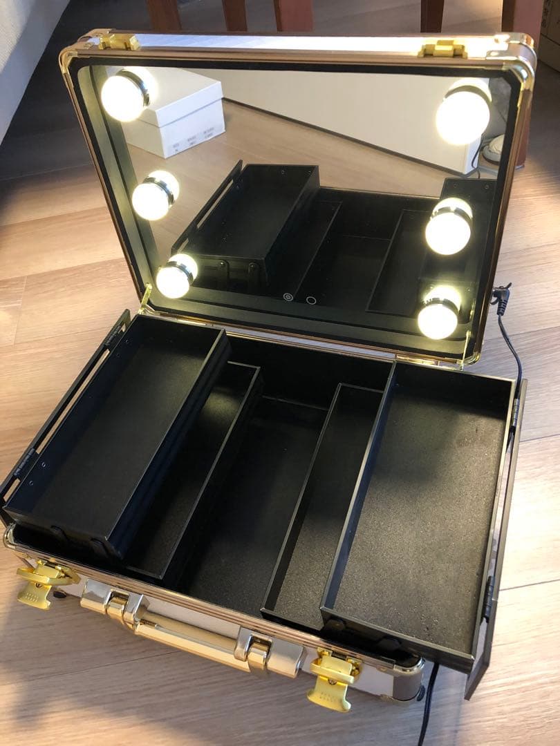 Francfranc トランクドレッサー メイクボックス LEDライト付き