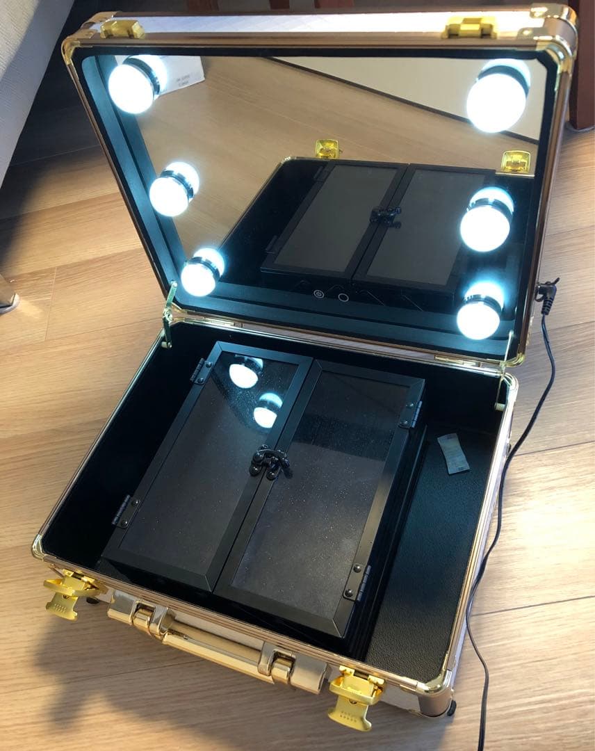 Francfranc トランクドレッサー メイクボックス LEDライト付き