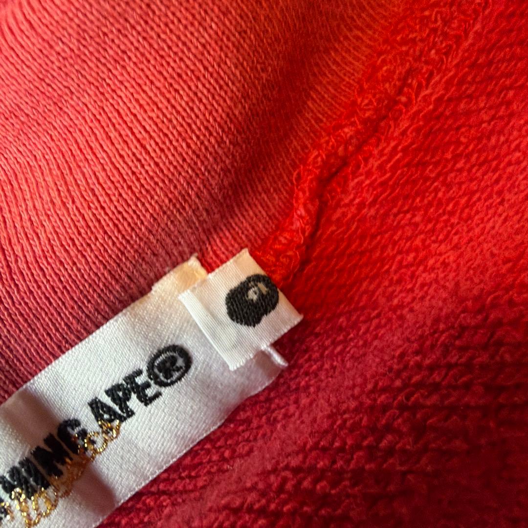 フェード　アベイシンクエイプ　シャークパーカー 赤 XL vintage