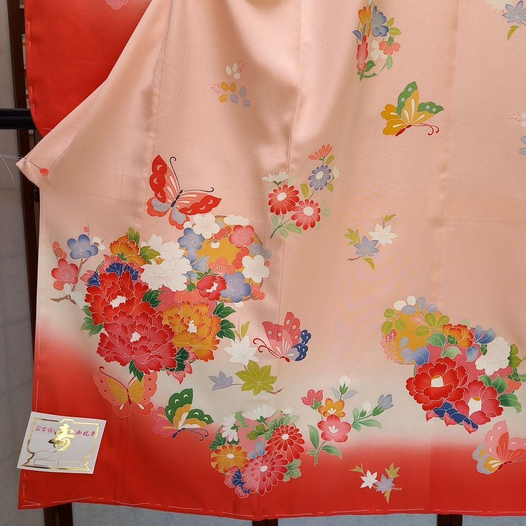 七五三　七才女物　正絹着物，長襦袢仕立て上がり　新品未使用品