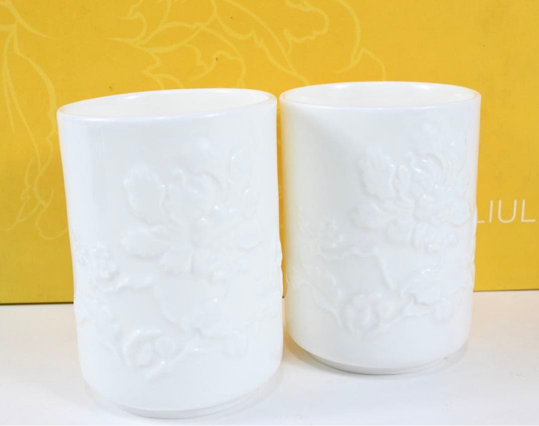 LIULI LIVING レジャー四季 ポット&カップセット 四季の花彫り