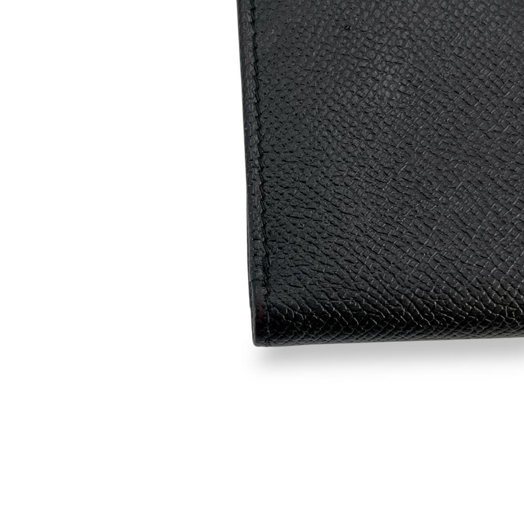 正規品　美品　ブルガリ　二つ折り財布　コンパクトウォレット　ブラック　レザー