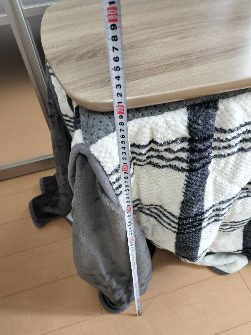 ハイタイプ　一人用こたつ ナチュラル 掛布団付き