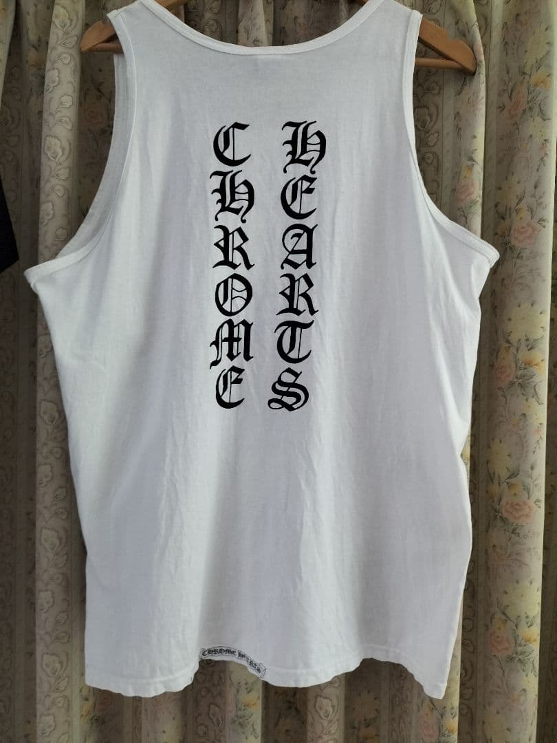 CHROME HEARTS ホワイトタンクトップ　スクリプトロゴ　レアアイテム！
