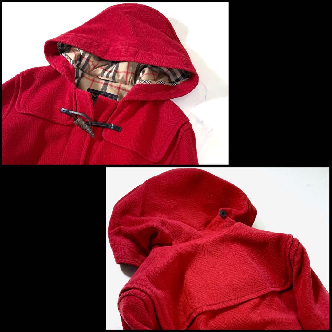 【美品】BURBERRY バーバリー　ノバチェック　ヘリンボーン　ダッフルコート