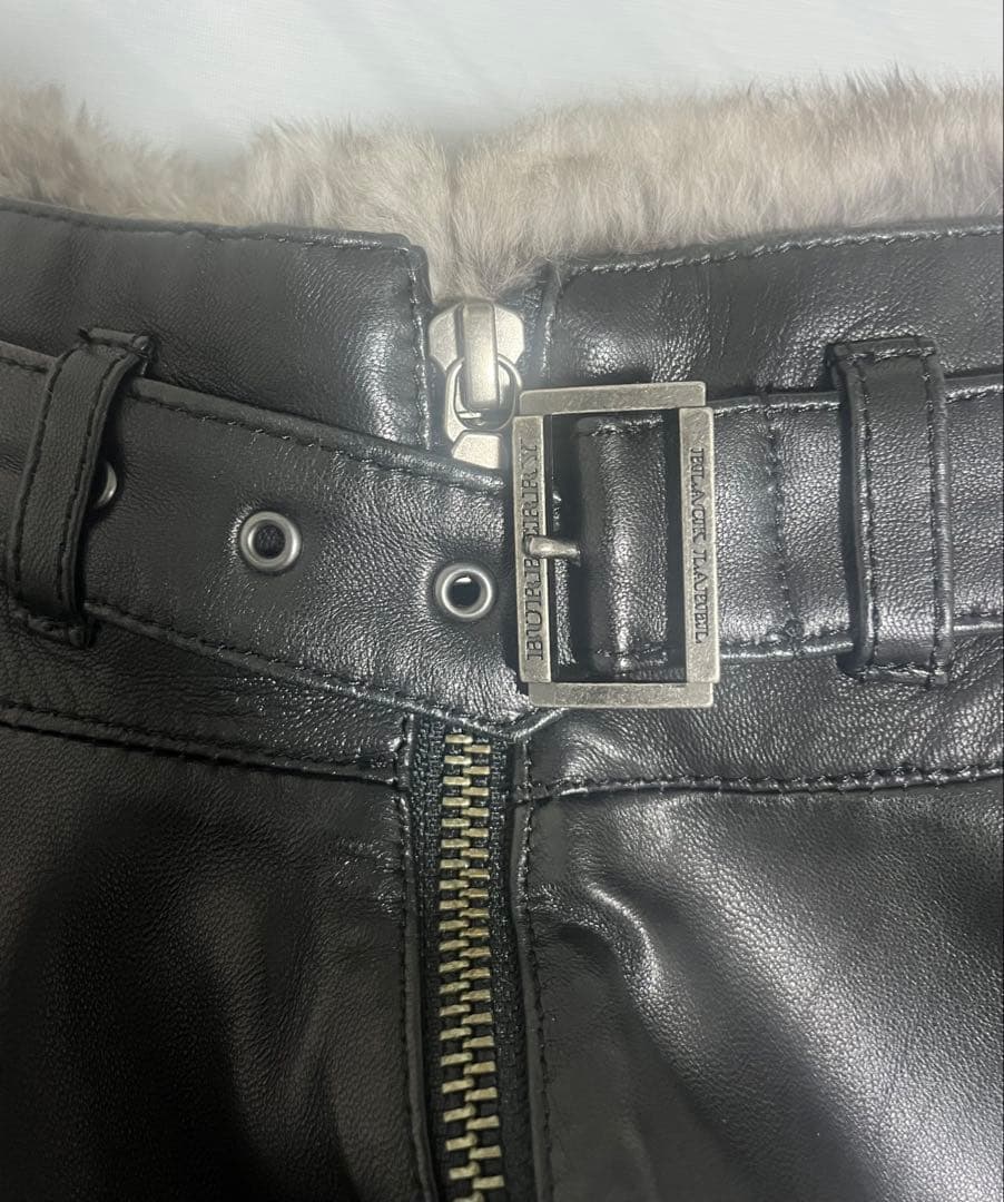 バーバリーブラックレーベル　ラムレザーライダースジャケット　ブルゾン