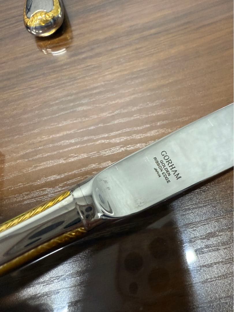 Gorham ゴールデンリボンエッジ カトラリーセット　各6本　合計30本セット