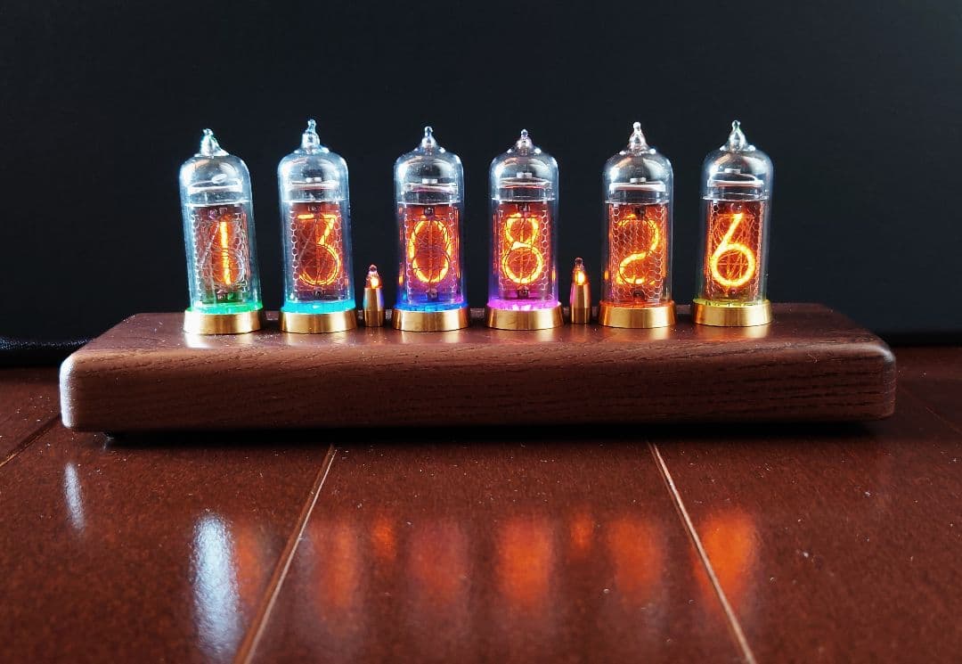 【本物】ニキシー管時計 Nixie tube IN-14 製 レトロ