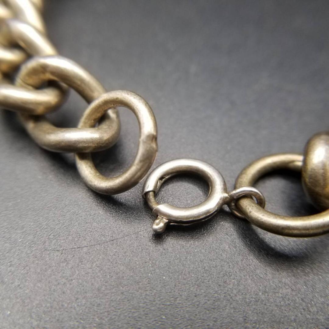 1977年 英国 ヴィンテージ IDタグ 長方形プレート 925 シルバーブレス