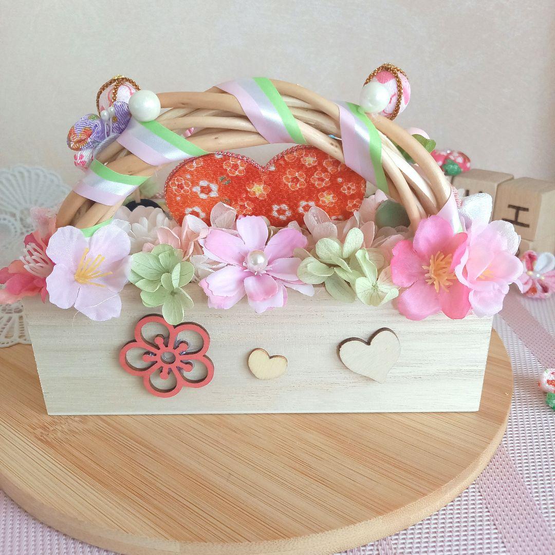 No５ 桃の節句 .*✿ ひな祭りアレンジ ちりめん細工 うさぎver.