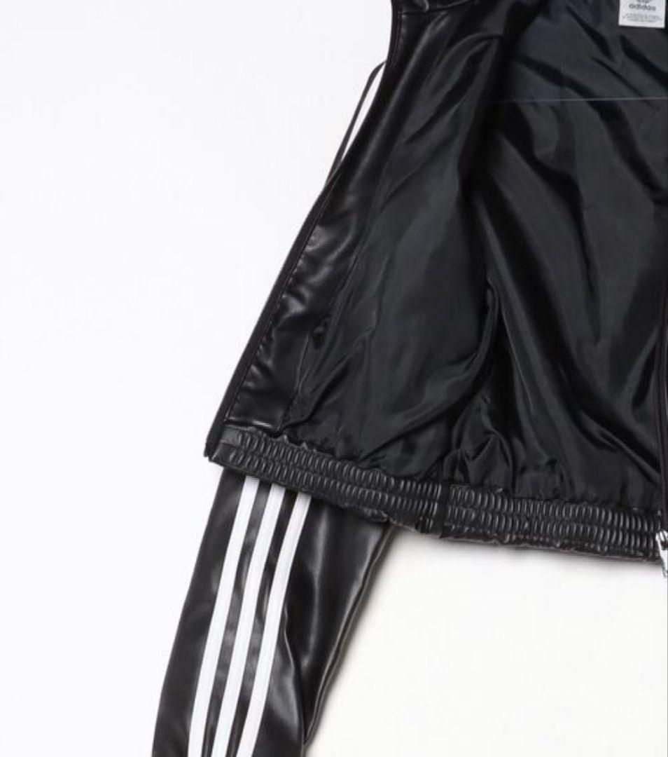 希少M✨adidas ブラック クロップドジャケット　アディダス