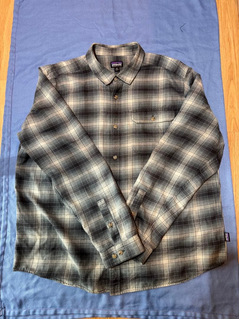 patagonia チェックシャツ　ネルシャツ　オンブレ風　XXL