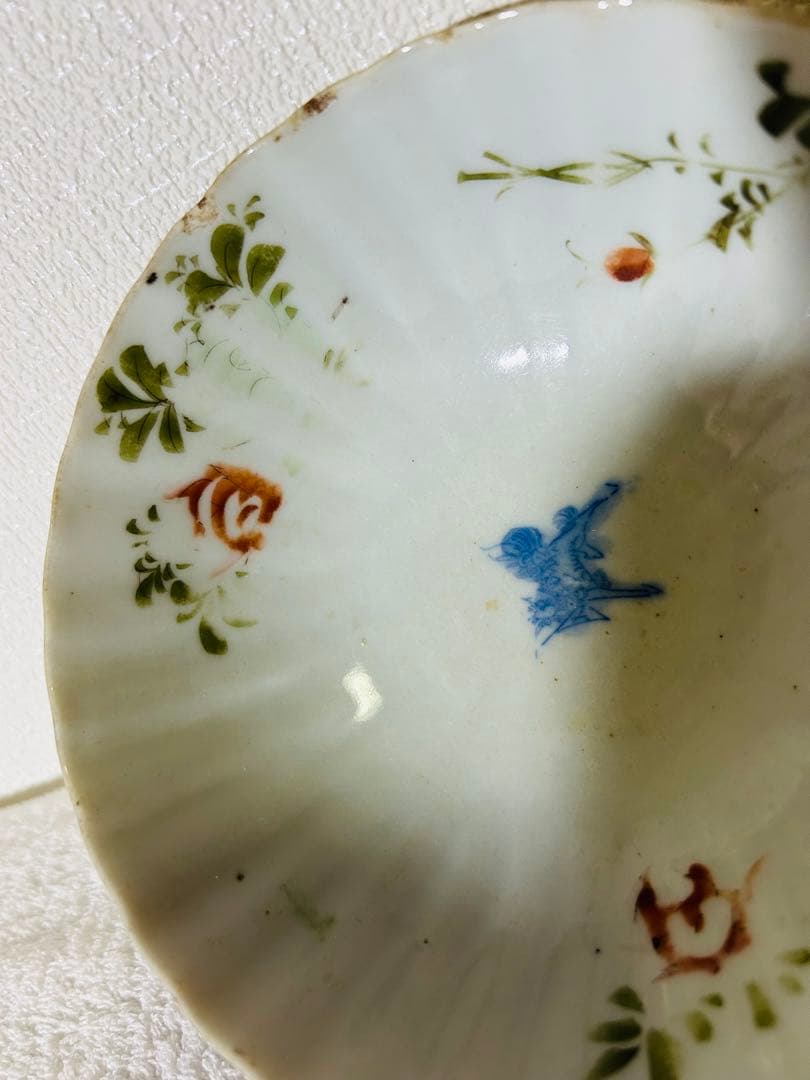 清時代　中国美術　色絵鉢　直径15cm