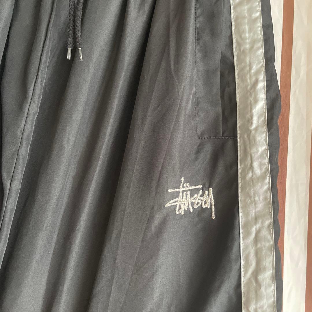 Stüssy 黒 ジャージパンツ ウエスト調整可能